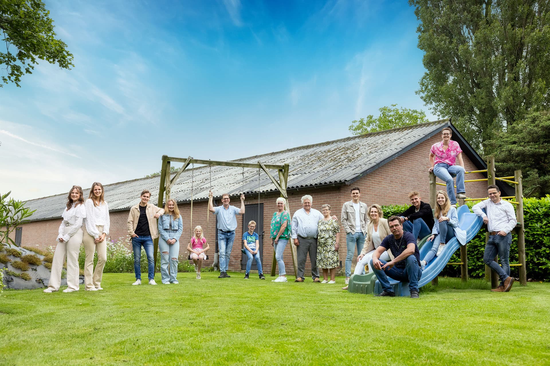 Familieshoot op een boerenerf in Barneveld